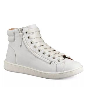 UGG Australia Olive Leather High Top Lace Up Sneakers Shoes Trainers Size  7.5